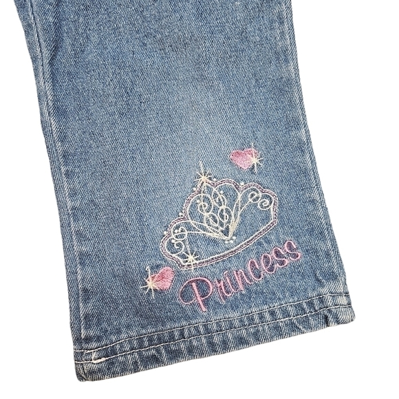 Disney Princess 6X Embroidered Crown Princess Denim Jeans - Picture 3 of 4